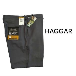 HAGGAR Men's Pants Size 38W x 29L Classic Fit  Flat Front